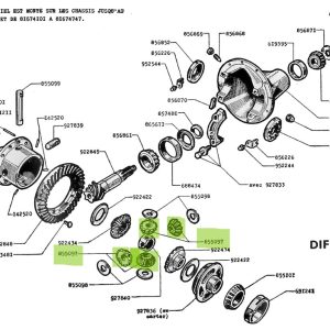 Pignon satellite différentiel (DODGE)